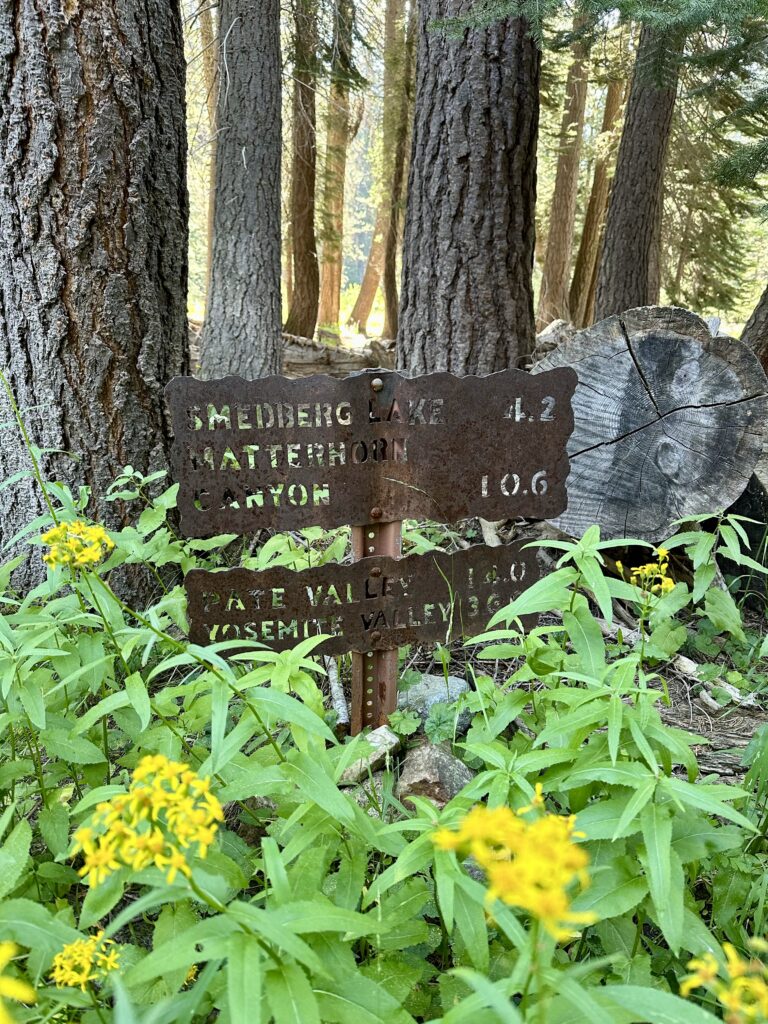 Trail sign along the Benson Lake Loop