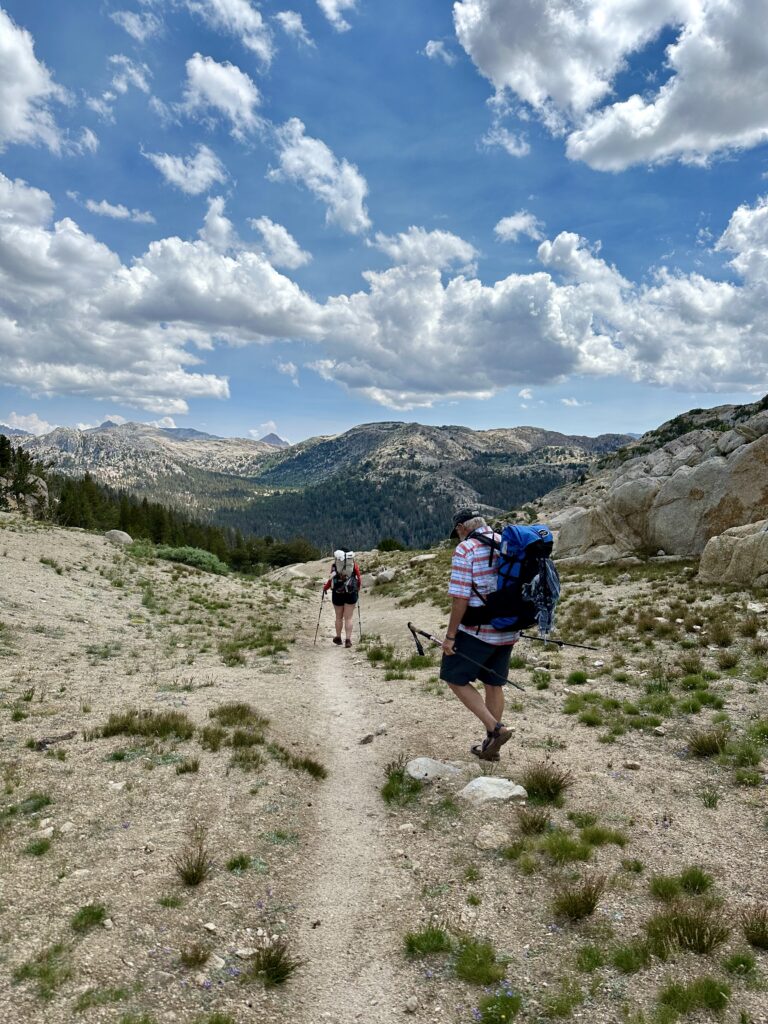 Thru Hikers going over Benson Pass on the Pacific Crest Trail