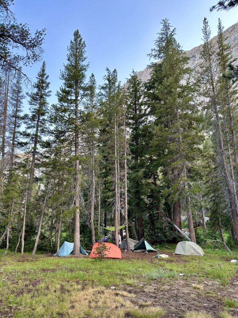 Campsite at Lower Matterhorn Canyon along the Benson Lake Loop in Yosemite National Park