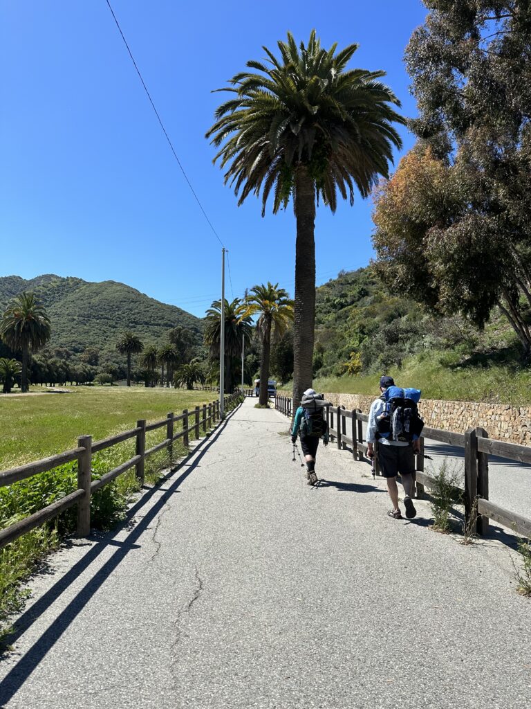 The beginning of the Trans Catalina Trail from the town of Avalon 